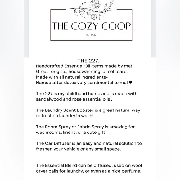 The 227 combo - Laundry Scent Booster and Car Diffuser - Picture 2 of 2